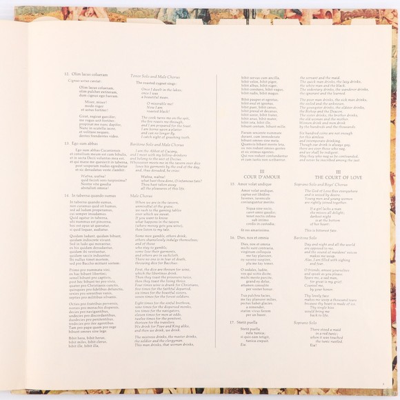 Carl Orff: Michael Tilson Thomas, Cleveland Orchestra Carmina Burana LP Record - Picture 6 of 12